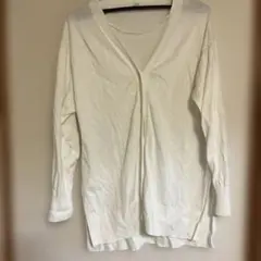 ホワイトニットカーディガン 長袖