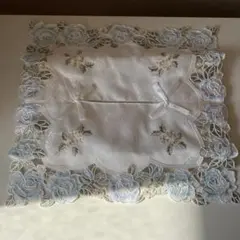 花柄刺繍ティッシュボックスカバー
