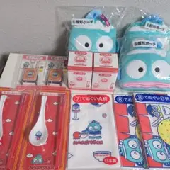 ハンギョドン一番くじ　サンリオ当たりくじ　はし＆レンゲセット　顔形ポーチ