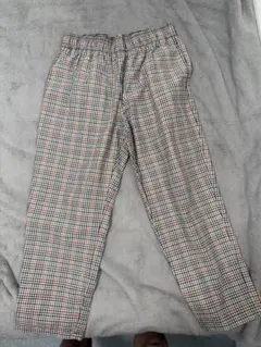 チェック柄イージーパンツ