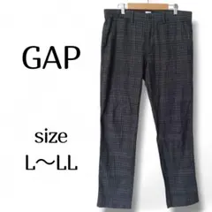 ​GAP ギャップ チェック柄 パンツ グレー メンズ ストレートパンツ
