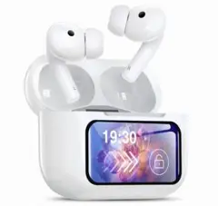 新品 ワイヤレスイヤホン 白 タッチスクリーン付き