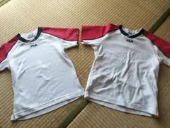 FILA ひかりのくに　体操服 130サイズ ホワイト/レッド