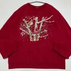 OLD Vintage 古着 カーディナル アニマル プリント スウェット