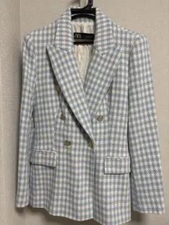 ツイードショートパンツ　ジャケット　セットアップ　ZARA ザラ　千鳥柄