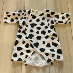 牛柄 長袖ロンパース