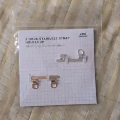 2 HOOK STAINLESS STRAP HOLDER 2P