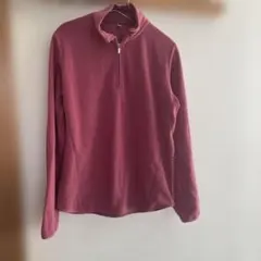 ハーフジップ フリース トップス ピンク L ユニクロ