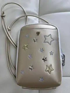 美品】ANNA SUIアナスイ ローズ型押しレザーショルダーバッグ 