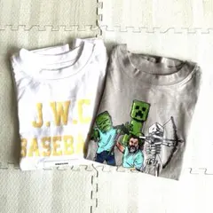 ZARA MINECRAFT Tシャツ グレー　&白Tシャツ　120 ２枚セットのサムネイル