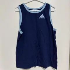adidas ノースリーブ タンクトップ ネイビー