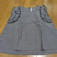 新品☆HK WORKS LONDON ギンガムチェック フリル袖 トップスのサムネイル