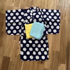 キッズ浴衣セット　水玉　110㎝