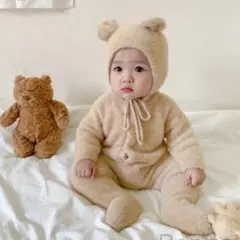 【新品未着用】くま 着ぐるみロンパース