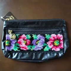 FEILER 花柄刺繍　ポーチ　新品タグ付き