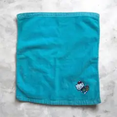 昭和レトロ　サンリオ　ハローキティ タオル ターコイズ 1976年製　未使用