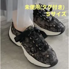 RANDA 未使用・タグ付き　2WAYフラワー刺繍レーススニーカー　替え紐付きのサムネイル