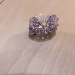 アンテプリマ　リボン型ビーズリング　ピンク