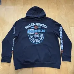 2025年　新品　ハーレーダビッドソン　フードパーカー　人気プリント　ファイヤー