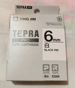 KING JIM テプラPRO テープカートリッジ SS6K 6mm 白