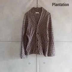 Plantation プランテーション 総柄 カーディガン X4385