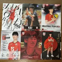 甲斐優斗 選手 バレーボール男子日本代表 2024 レギュラーカード 6種セット