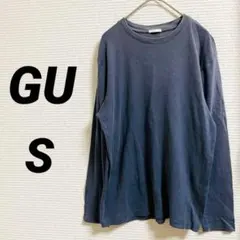 【GU ジーユー】メンズ ソフトコットンクルーネックTシャツ 綿100% 青 Sのサムネイル