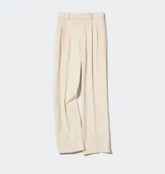 UNIQLO タックワイドパンツ（丈長め）