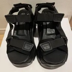 YOSUKE ブラック スポーツサンダル 厚底レディースM 23.0-23.5