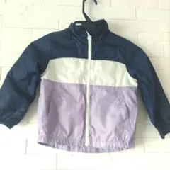 キッズ 羽織 ネイビー ラベンダー　白　110