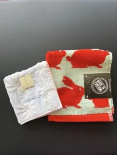 LAURA ASHLEY 、MARUSHINうさぎタオルハンカチ セット