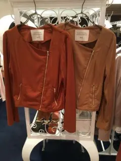 【タグ付き未使用】ハートカラーカットスエードジャケット