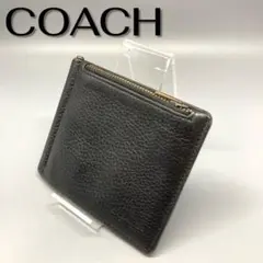 値下げ　COACH コーチ マネークリップ 小銭入れ 二つ折り財布 ブラック 黒のサムネイル