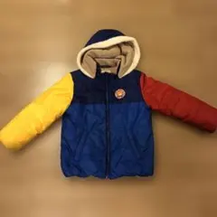 カラフルフード付き中綿コート　110cm
