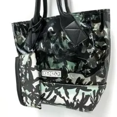 大人気☆KENZO☆ケンゾー☆トートバッグ☆ヤシの木柄☆クリア☆レザー 