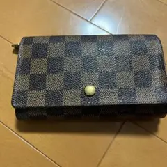 【美品】ルイヴィトン　折り財布　ダミエ　ポルトモネ　ビエ　トレゾール