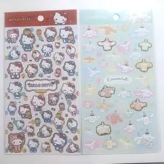 サンリオ箔押しシールキティ＆シナモンセット