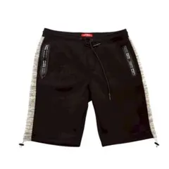 GUESS ハーフパンツ ブラック（メンズM）ウエストゴム ジップポケットのサムネイル