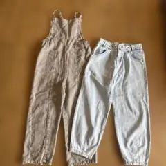 ZARA 140 サロペット　デニム　セット　まとめ売り　オーバーオール