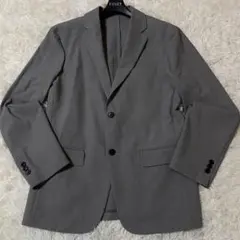 極美品 ユニクロ 洗える 千鳥 Lサイズ テーラード ジャケット グレー メンズ