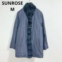 SUN ROSE レッキス ラクーン ファー アンゴラ コート ブラック L 