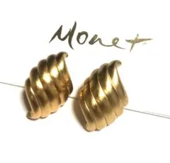 vintage Monet うずまき　大振りイヤリング