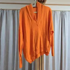 ITEMS URBAN RESEARCH フード付きニットセーター オレンジ