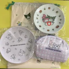 モスバーガー　福袋　マイメロ クロミ メラミンプレート2枚・サテンポーチ