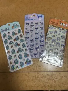 ダイソー　ぷくっとシール　ハンギョドン　クロミ　　サンリオキャラクターズ