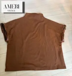 AMERI VINTAGE モックネック カットソー ブラウンのサムネイル