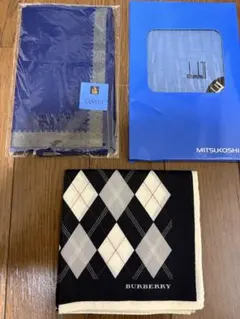 BURBERRY LANVIN dunhill ハンカチ3枚セット