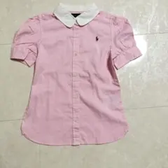 美品！大人OK！Ralph Lauren ピンク フリル 半袖シャツ - メルカリ