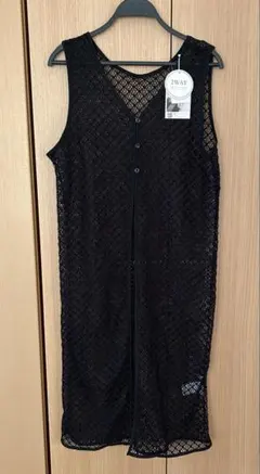 ブラック レース編み ロングジレ　Mサイズ 2WAY 新品未使用品