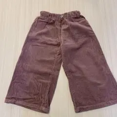 キッズ　コーデュロイ ワイドパンツ ピンク 110